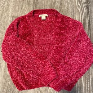 Pink cropped sweater